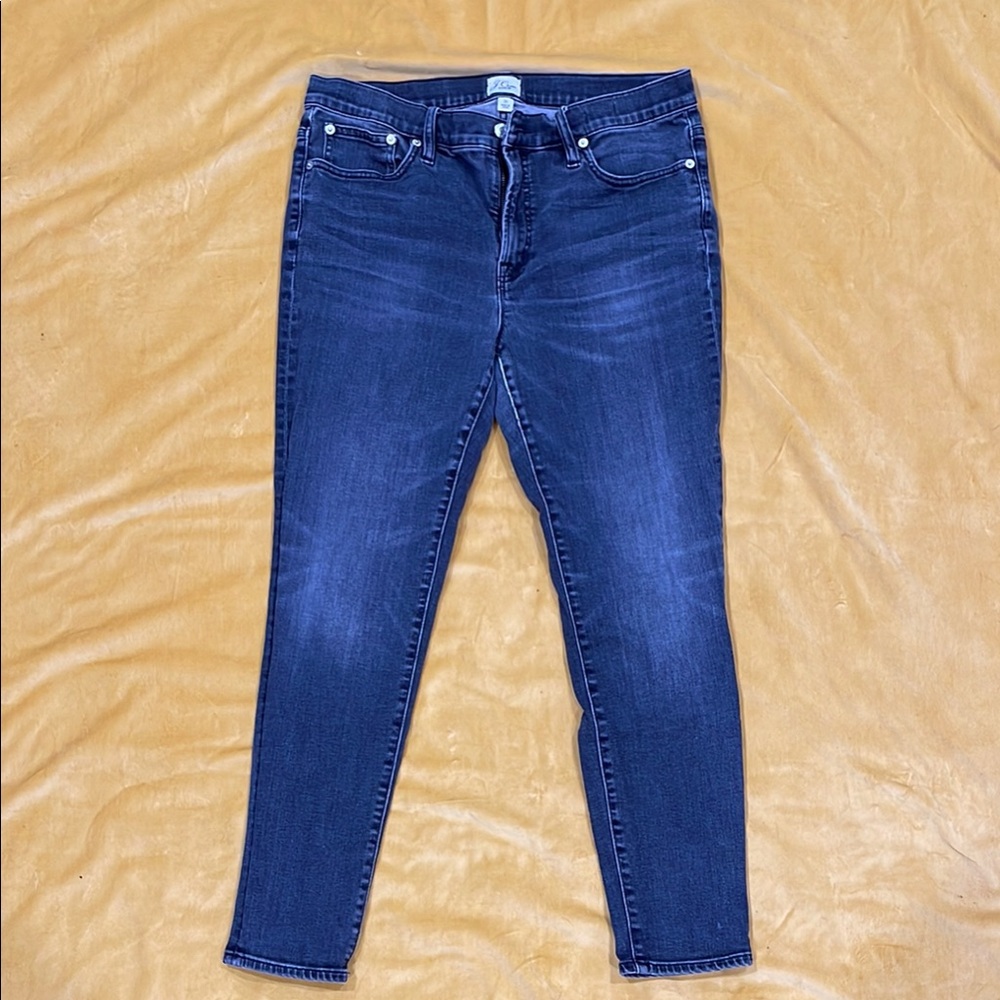 J. Crew Gray 9” High-Rise Jeans with Stretch
